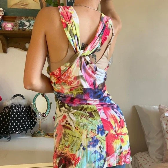 Size Large Boston Proper Floral Tank Top - Picture 2 of 7